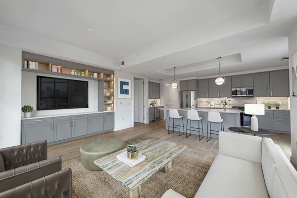 living room at Novel Turtle Creek Apartments