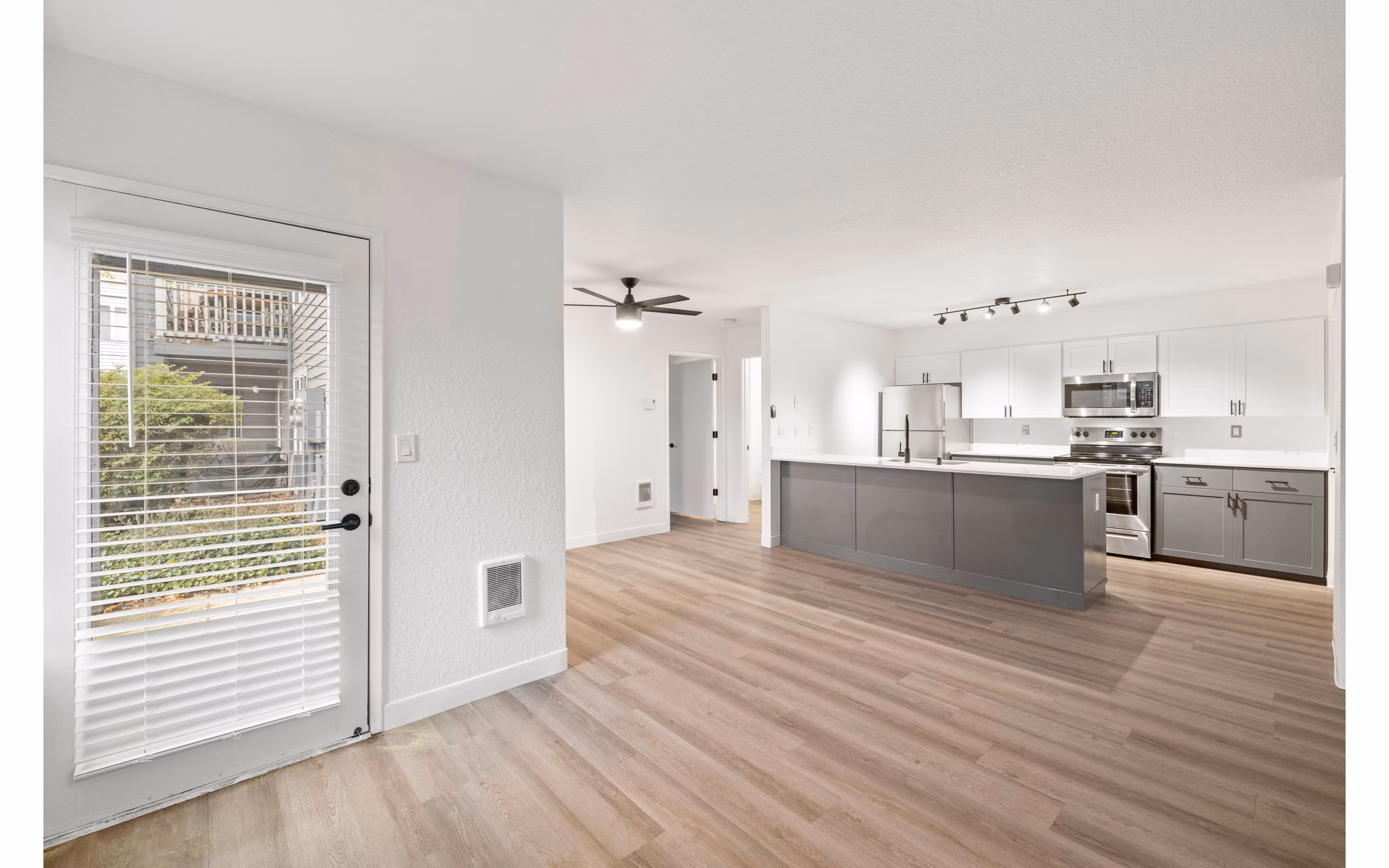 Bright kitchen with modern appliances at Larkspur Place Apartments, Greystar's luxury living
