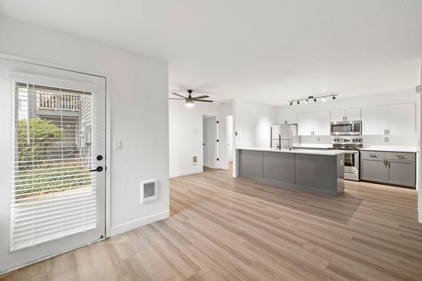 Bright kitchen with modern appliances at Larkspur Place Apartments, Greystar's luxury living