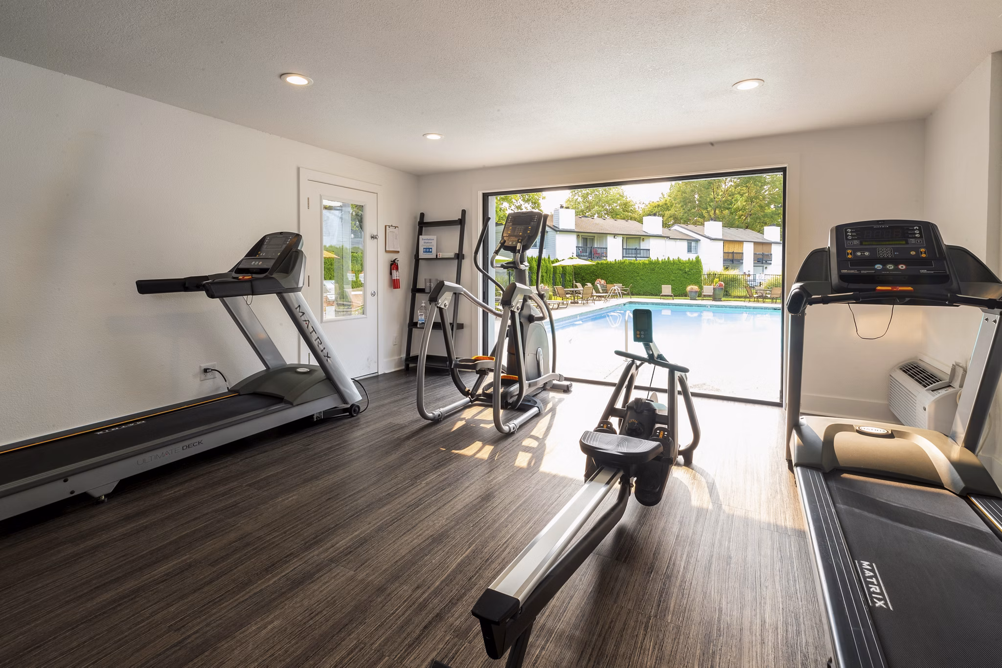 State-of-the-art fitness center with modern equipment at Sedona at Bridgecreek Apartments