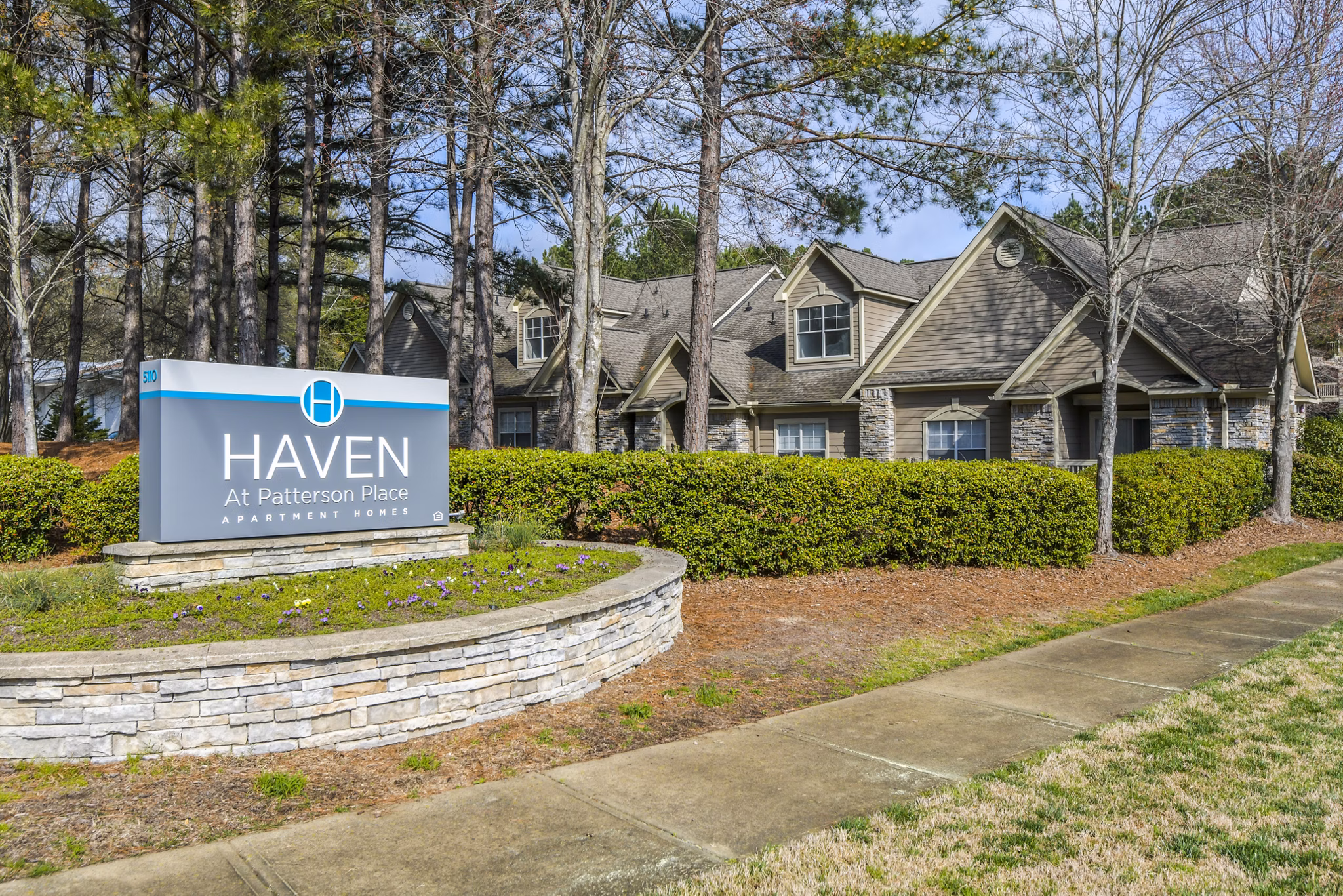 Haven at Patterson Place: Welcoming entrance sign at luxury apartment complex