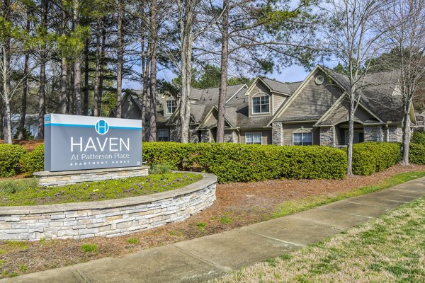 Haven at Patterson Place: Welcoming entrance sign at luxury apartment complex