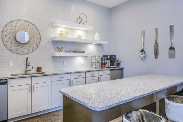 Aerial view of luxury apartments in Raleigh, showcasing modern design and serene surroundings at SkySite Images