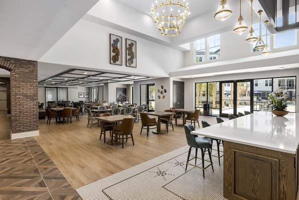 Elegant clubhouse featuring modern design at Overture Tributary Apartments