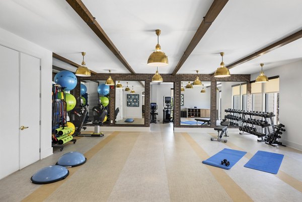 State-of-the-art fitness center with modern equipment at Overture Tributary Apartments