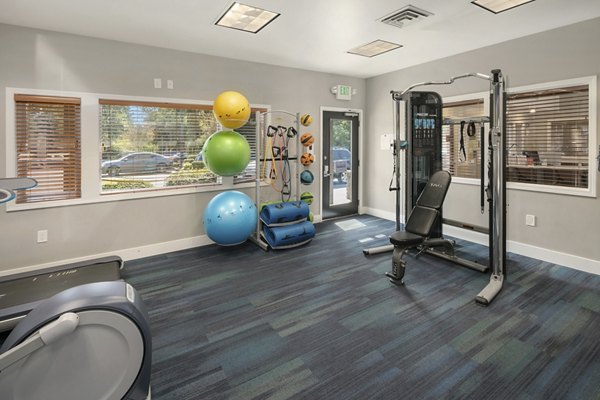 Fitness center with modern equipment at Skyview 3322 Apartments, perfect for an active lifestyle