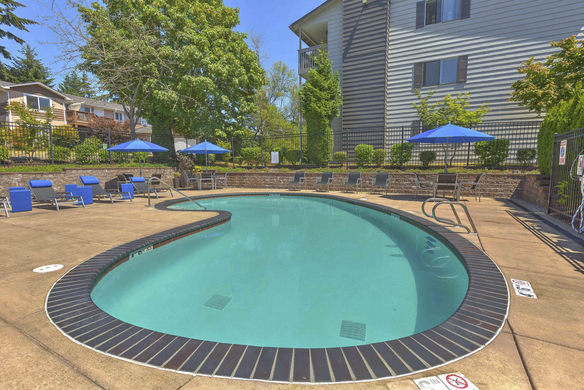 Luxury outdoor pool at Skyview 3322 Apartments offering relaxation and recreation with scenic views