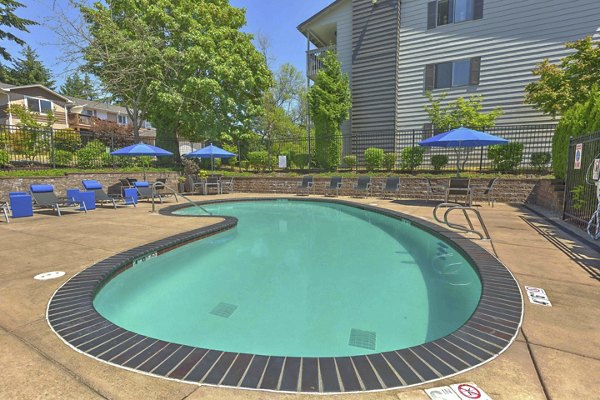 Luxury outdoor pool at Skyview 3322 Apartments offering relaxation and recreation with scenic views