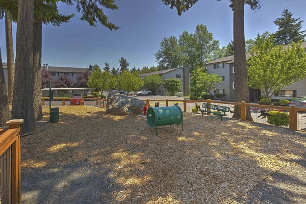 Spacious dog park with agility equipment at Skyview 3322 Apartments, perfect for pet-friendly living