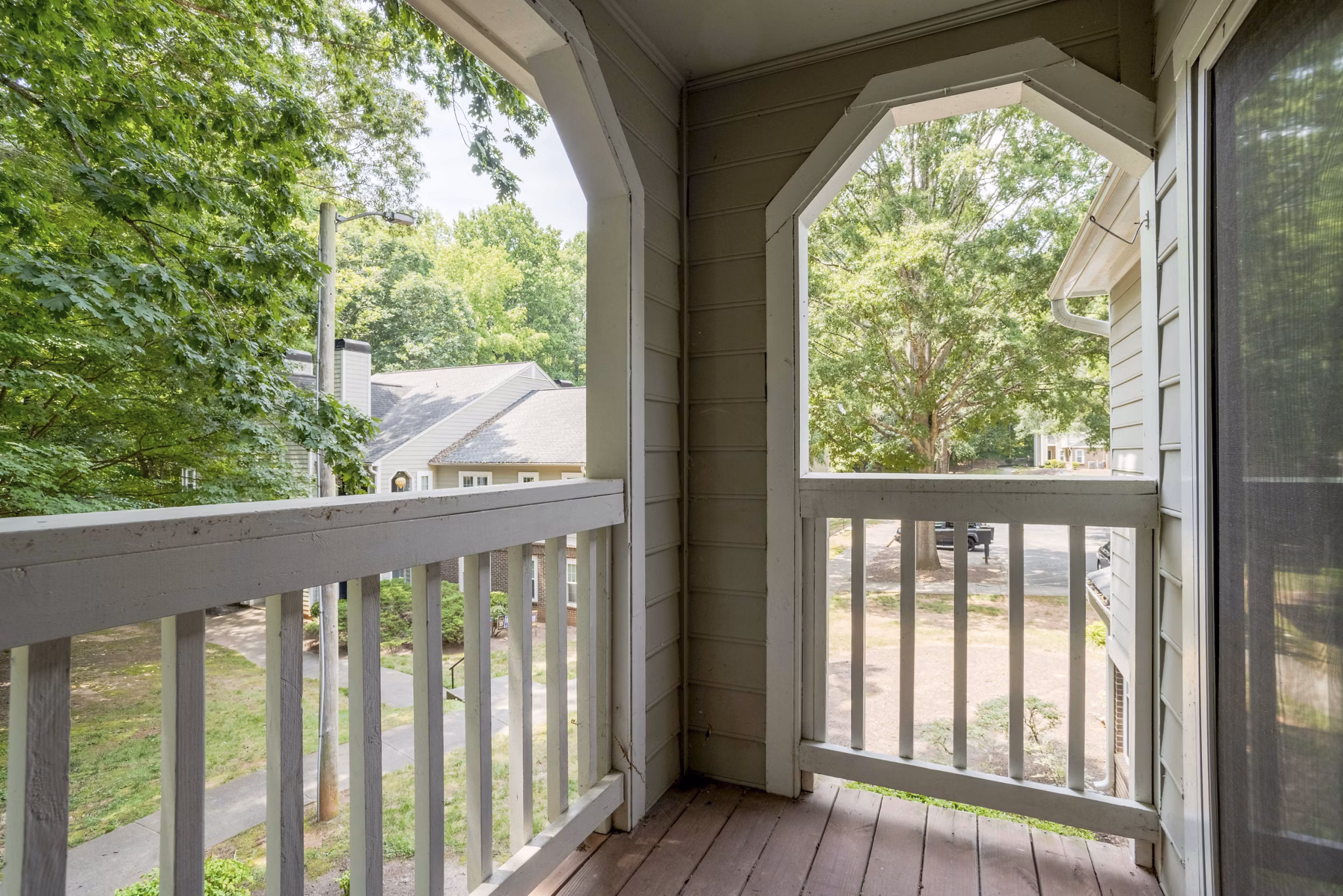 balcony at North Forest Apartments Apartments