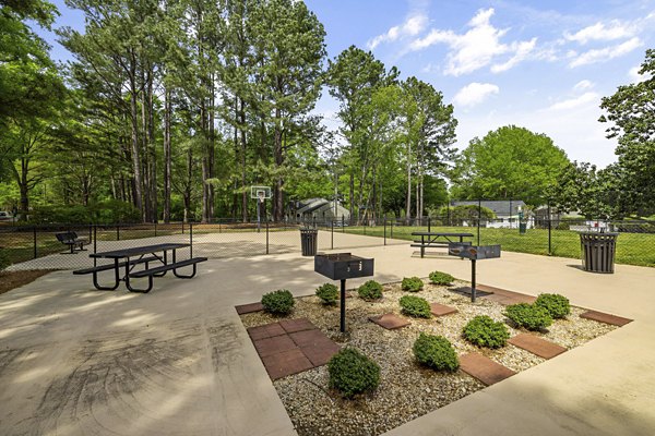 grill area at North Forest Apartments