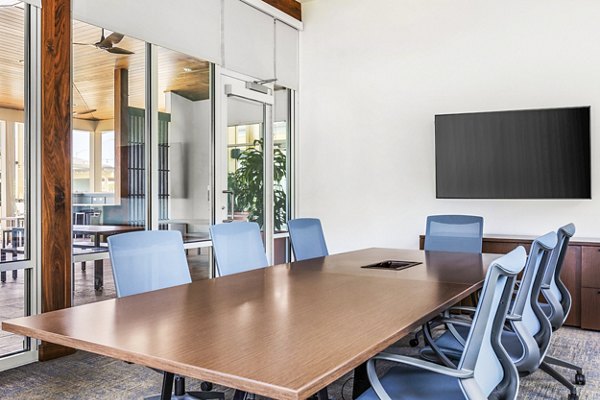 Clubhouse meeting facility with modern design at The Element Apartments