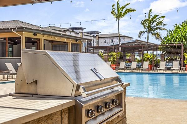 grill area at The Element Apartments
