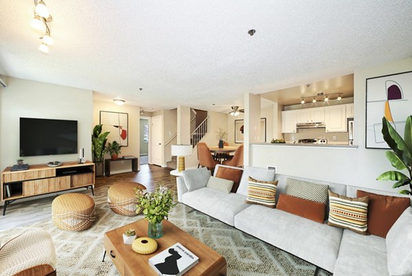 living room at Mallard Pointe at Riverbend Apartments