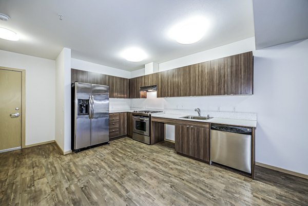 kitchen at Youngstown Flats Apartments