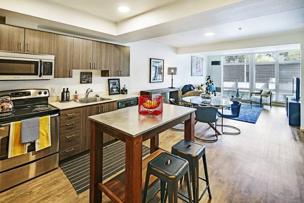 kitchen at Youngstown Flats Apartments