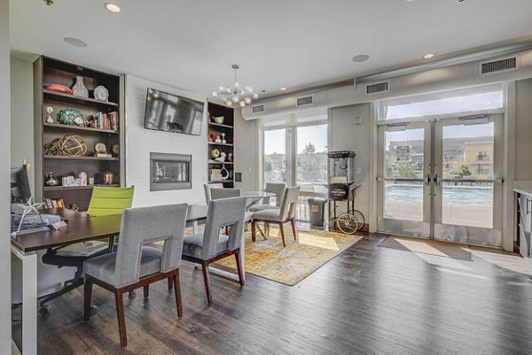Clubhouse featuring modern design and comfortable seating at The Calo Apartments, a luxury community
