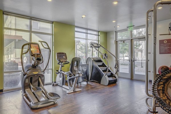 fitness center at The Calo Apartments