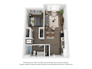 Floorplan Urban One Bedroom