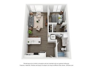 Floorplan One Bedroom B