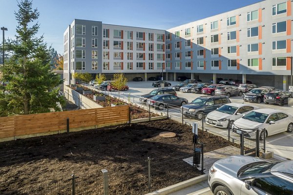 exterior at The Overland Apartments