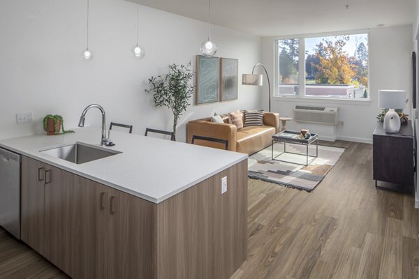 kitchen at The Overland Apartments