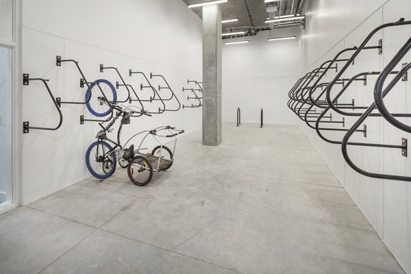 bike storage at The Overland Apartments