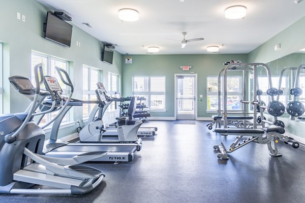 fitness center at Campus View Apartments