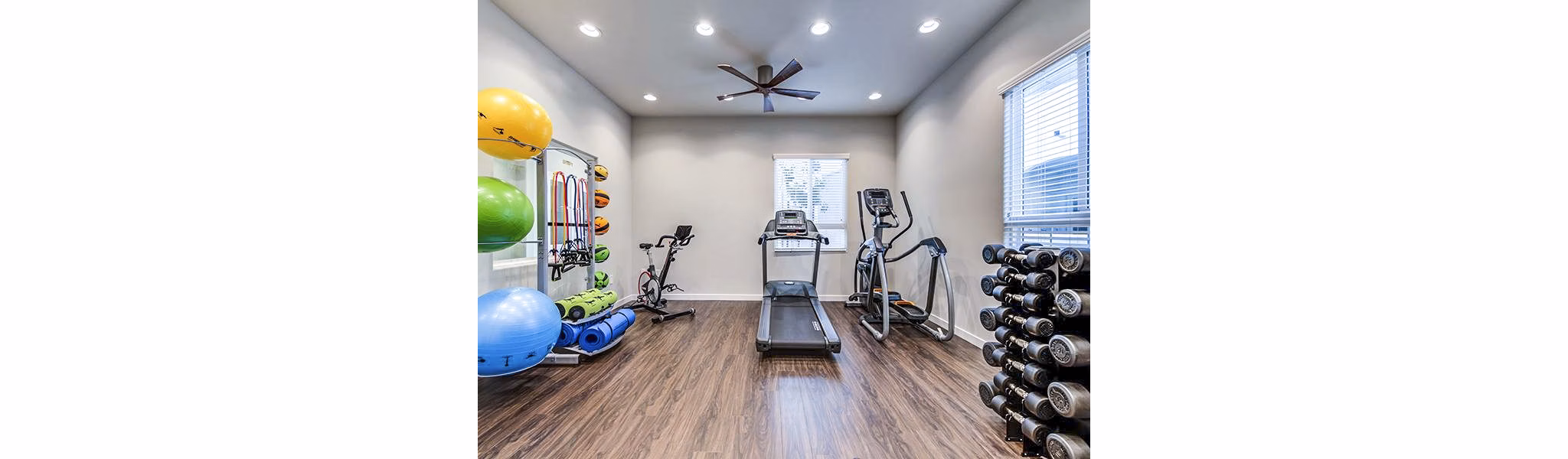 State-of-the-art fitness center with advanced equipment at Sereno Apartments, a Greystar luxury property