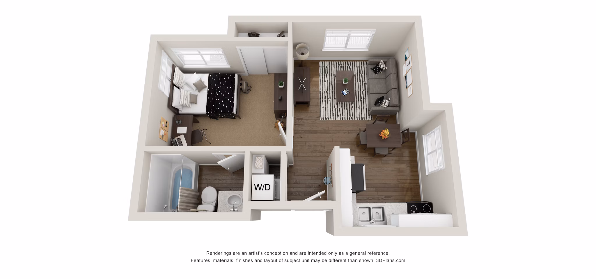 Baseline floor plan at Union Baseline Apartments