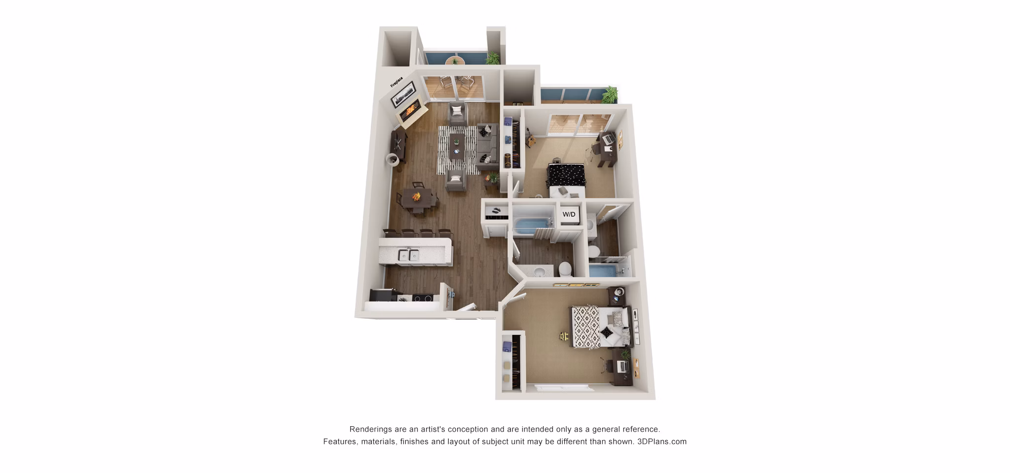 Bluebird floor plan at Union Baseline Apartments