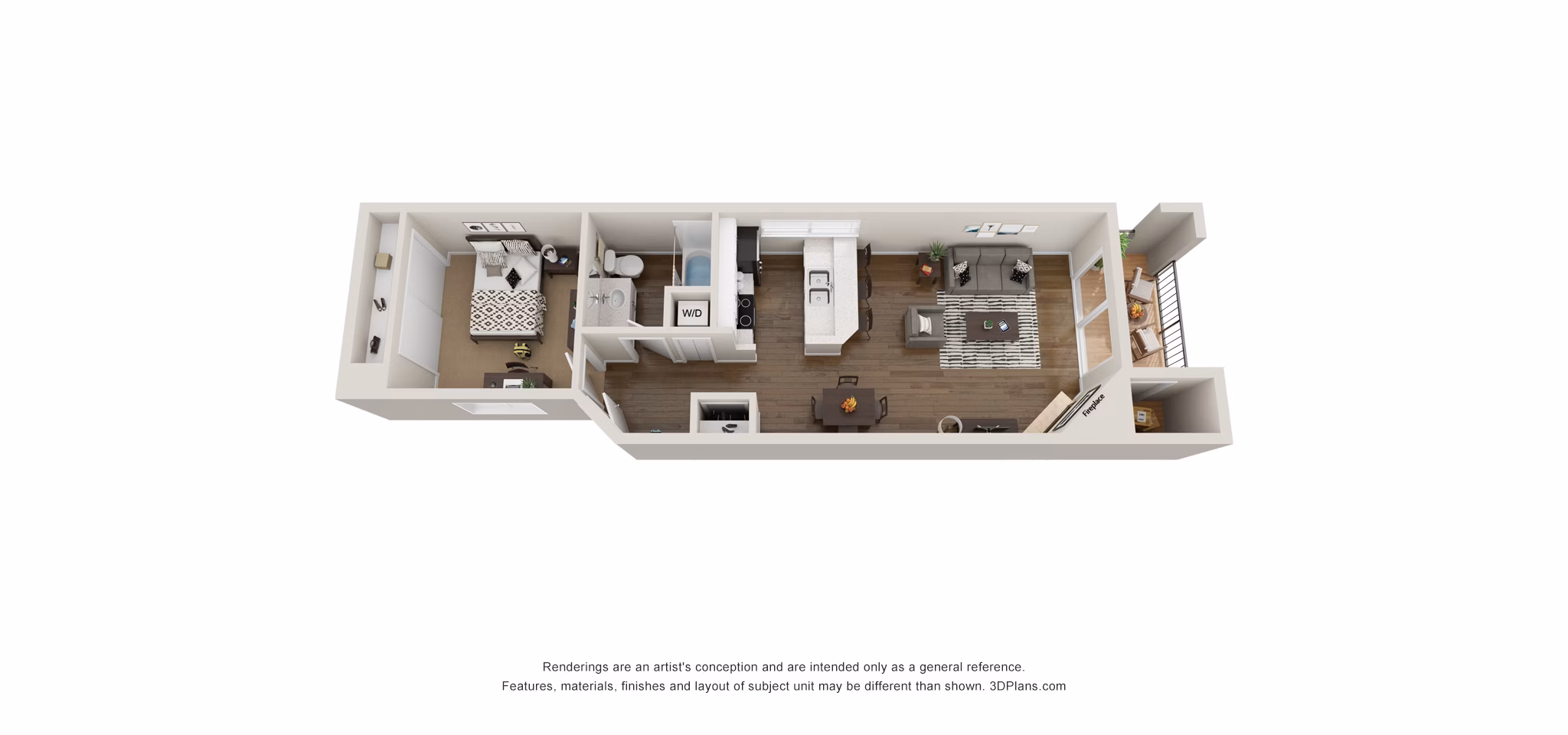 Pearl Street floor plan at Union Baseline Apartments