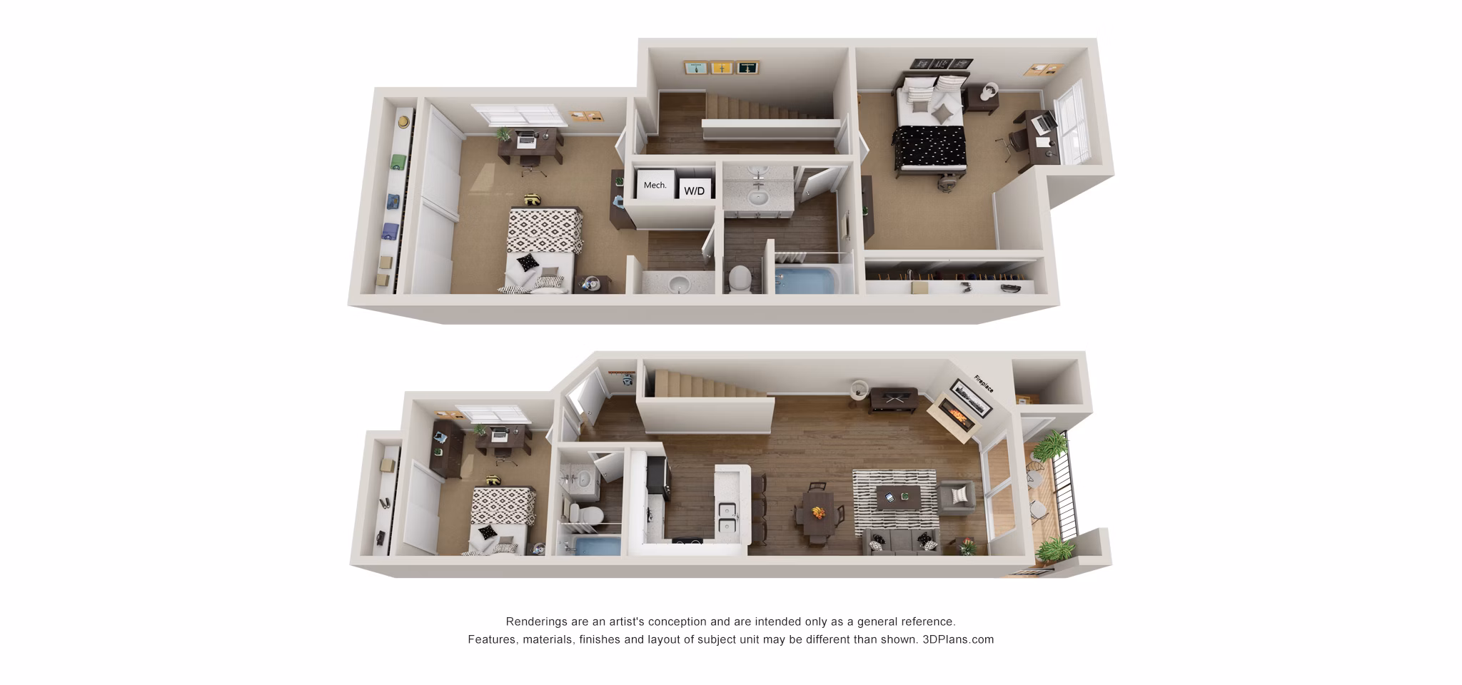 Red Rocks floor plan at Union Baseline Apartments