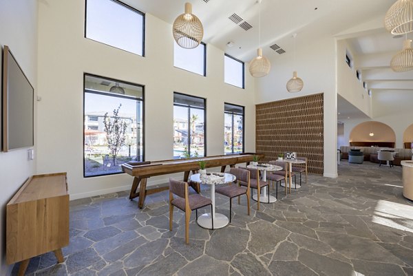 Luxurious clubhouse featuring modern design elements at Alma Apartments