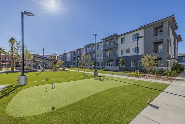 Sport court for basketball and tennis at Alma Apartments, offering recreational options for residents to stay active and enjoy outdoor activities
