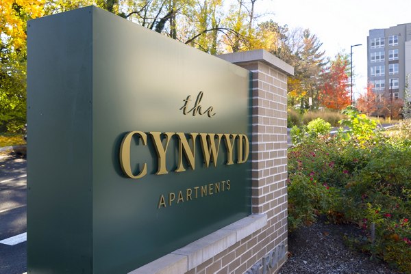 The Cynwyd Apartments: Distinctive signage for luxury apartment living