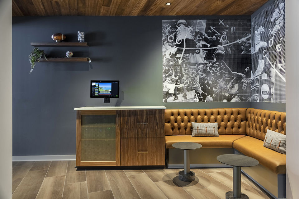 Luxurious clubhouse with modern seating at The Cynwyd Apartments