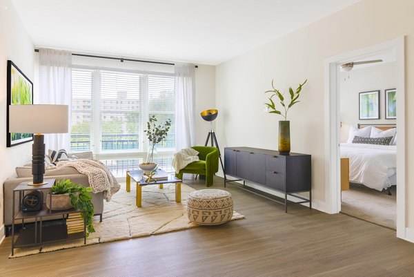 living room at The Cynwyd Apartments