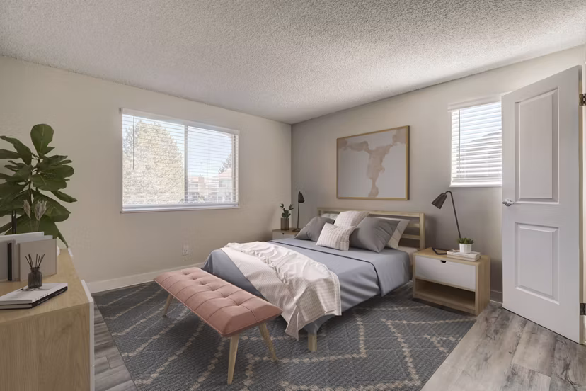 bedroom at Glen at the Park Apartments 