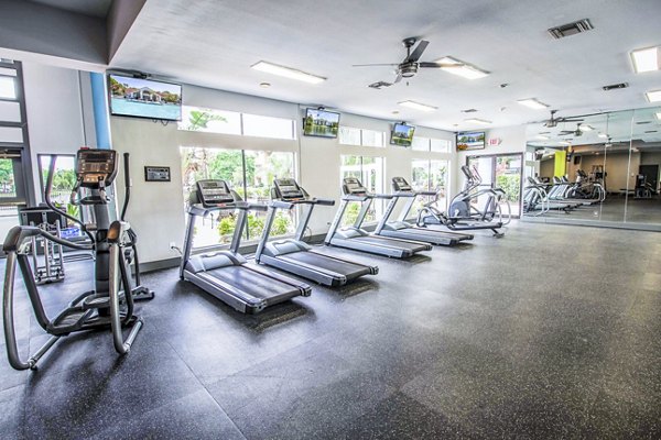 Fitness center featuring state-of-the-art equipment at The Retreat at Vista Lake Apartments