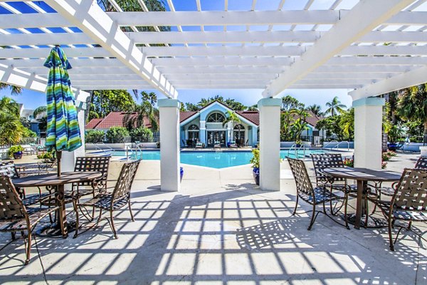 Serene pool and patio at The Retreat at Vista Lake Apartments offering luxury relaxation and outdoor leisure in a picturesque setting