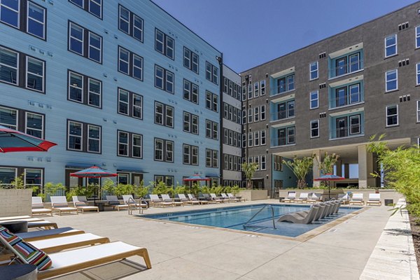 pool at Alexan Riverside Apartments