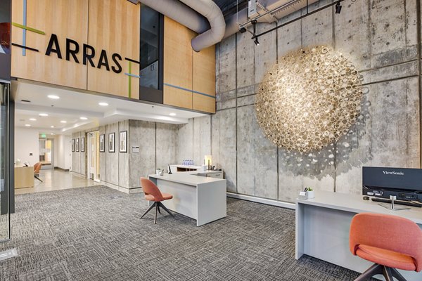 Clubhouse featuring modern seating and communal spaces at Arras Apartments, a luxury community offering exceptional amenities