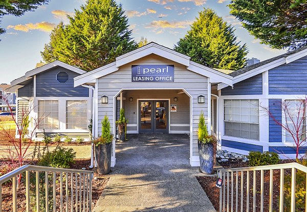 Modern clubhouse and leasing office at 1202 Pearl Apartments, offering luxury amenities and stylish design in a prime urban location