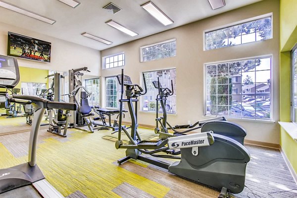 State-of-the-art fitness center at 1202 Pearl Apartments offering modern equipment and spacious workout areas for residents dedicated to wellness