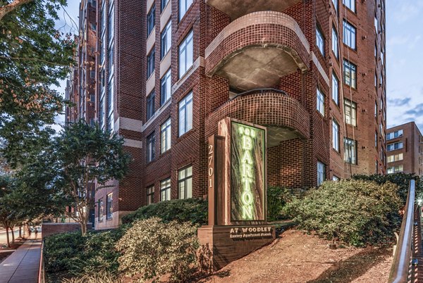 The Barton at Woodley: Luxury apartment building with modern architecture in a serene neighborhood