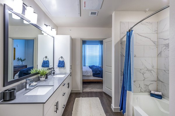 bathroom at The Waterview Apartments