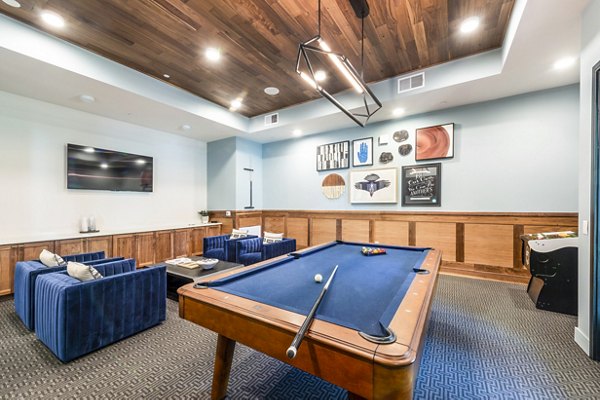 clubhouse game room at The Waterview Apartments