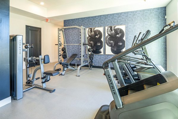 State-of-the-art fitness center with modern equipment at The Waterview Apartments