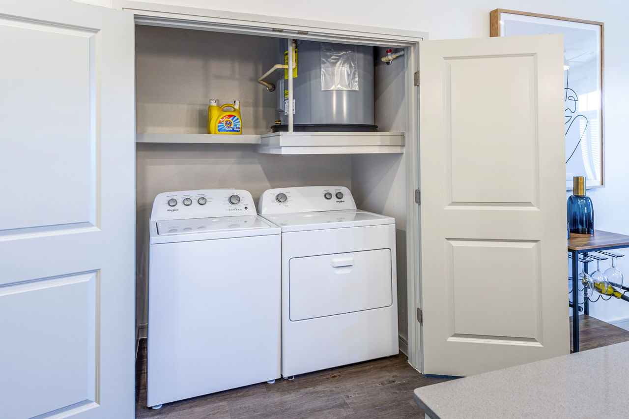 Laundry room at The Waterview